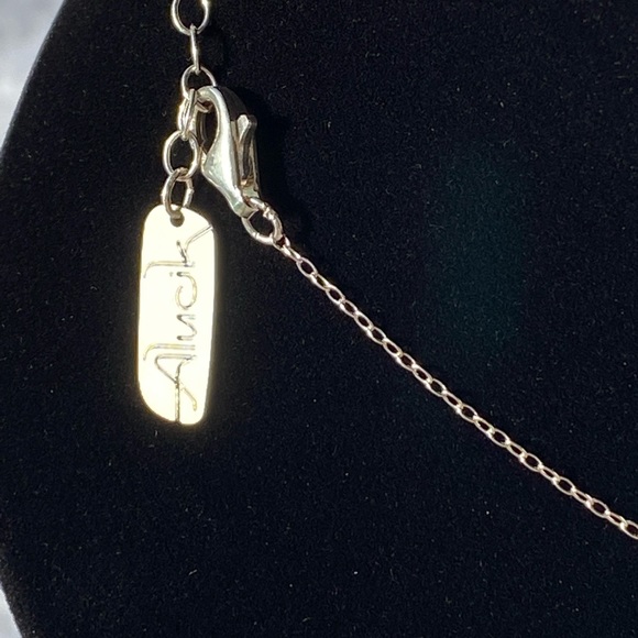 Designer Alucik Sterling Silver 925 Abstract Necklace - Picture 10 of 11